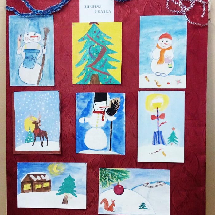 Зимняя сказка - раскраска, 8 эскизов для маленького художника