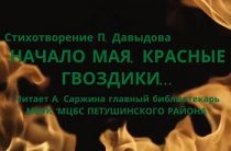 Стихотворение Петра Давыдова «Начало мая, красные гвоздики…»